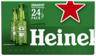 Heineken doos van 24 flesjes á 0,25 liter